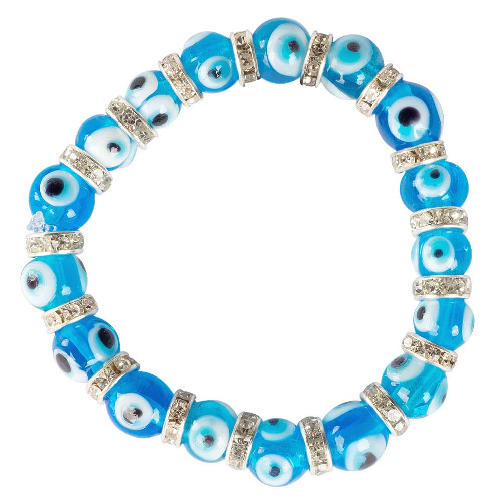 Evil Eye Beaded Bracelets: Dark Blue
