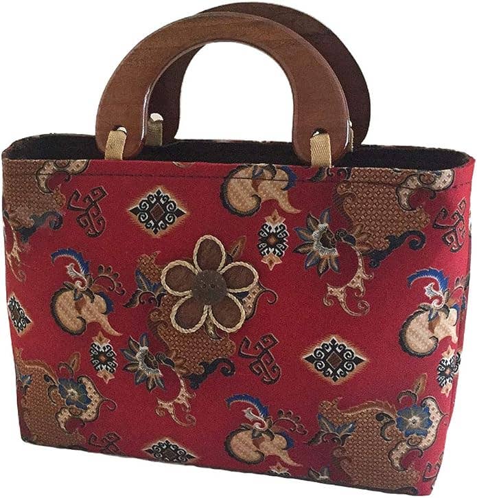 Batik Fabric Vintage Bohemian Tote Bag Purse - Multi Color