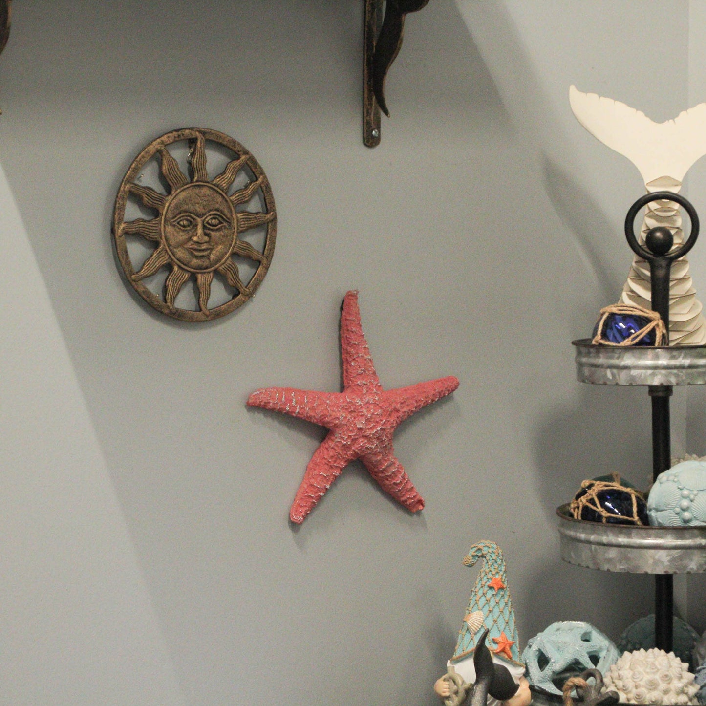 Cast Iron Celestial Sun Face Trivet