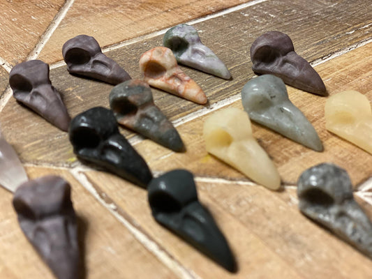 Mini Crystal Bird Skulls Bulk Set Mystery