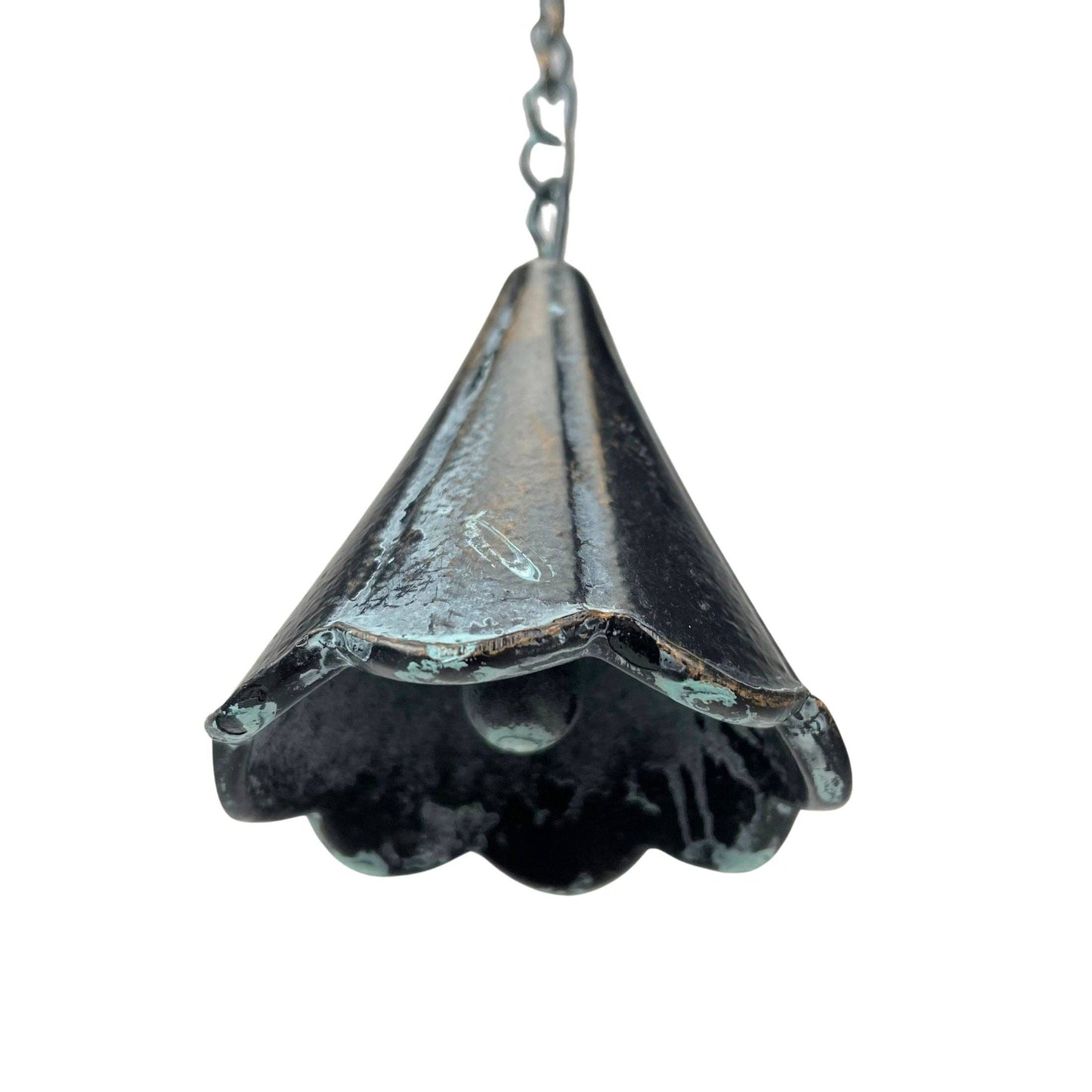 80-Inch Metal Rain Chain with Celestial Crescent Moon & Sun: Copper