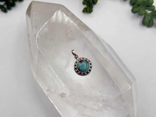 Turqouise Gemstone Pendant-Sterling Silver(925)