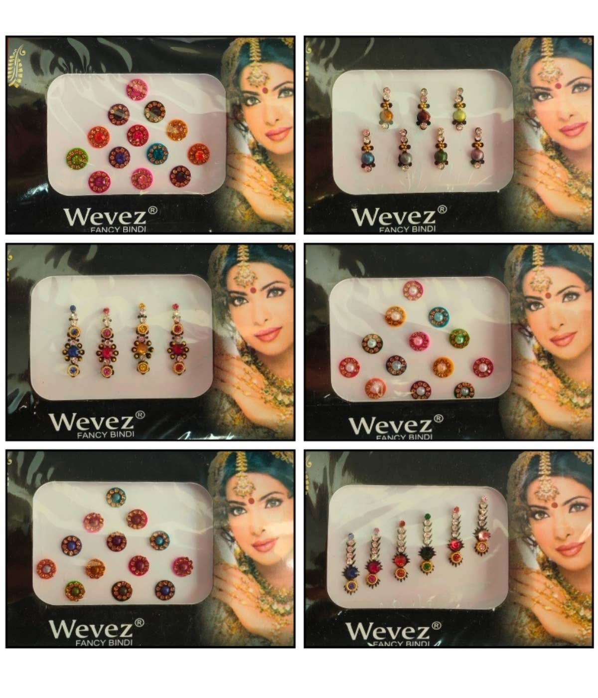 Women's Bindi Crystal makeup tattoo Stickers Dots Mix Design