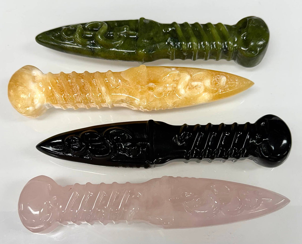 Natural Mixed Crystal Dagger Healing Energy