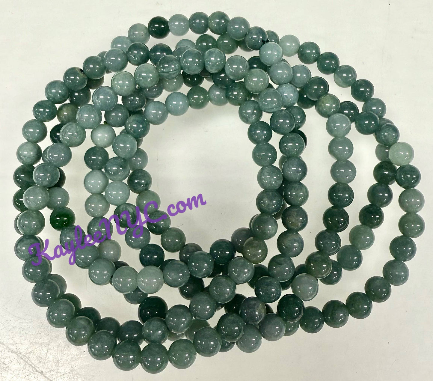 Natural Jade Jadeite 6mm Crystal Healing Stretch Bracelet
