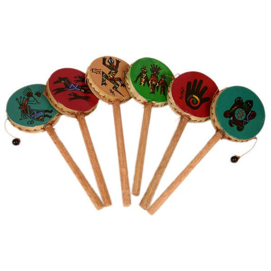 Kokopelli Spinning Drum 7" Designs Southwest Multicolored