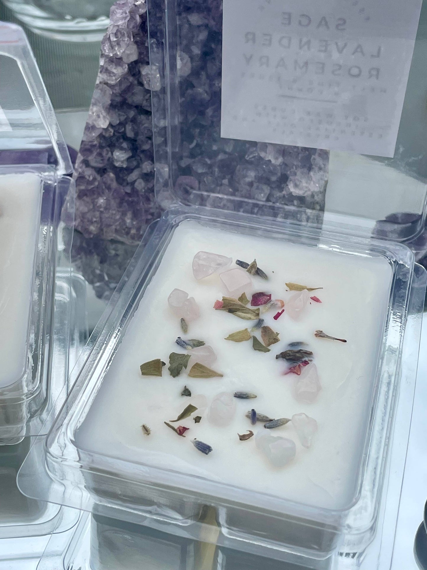 Wax Melts with Crystals and Herbs