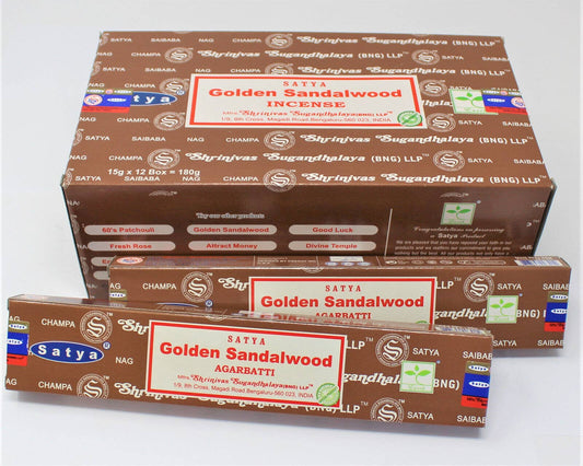 Satya - Golden Sandalwood Incense Sticks (15 g.)