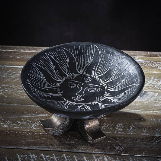 Sun and Moon Resin Offering Bowl for Rituals