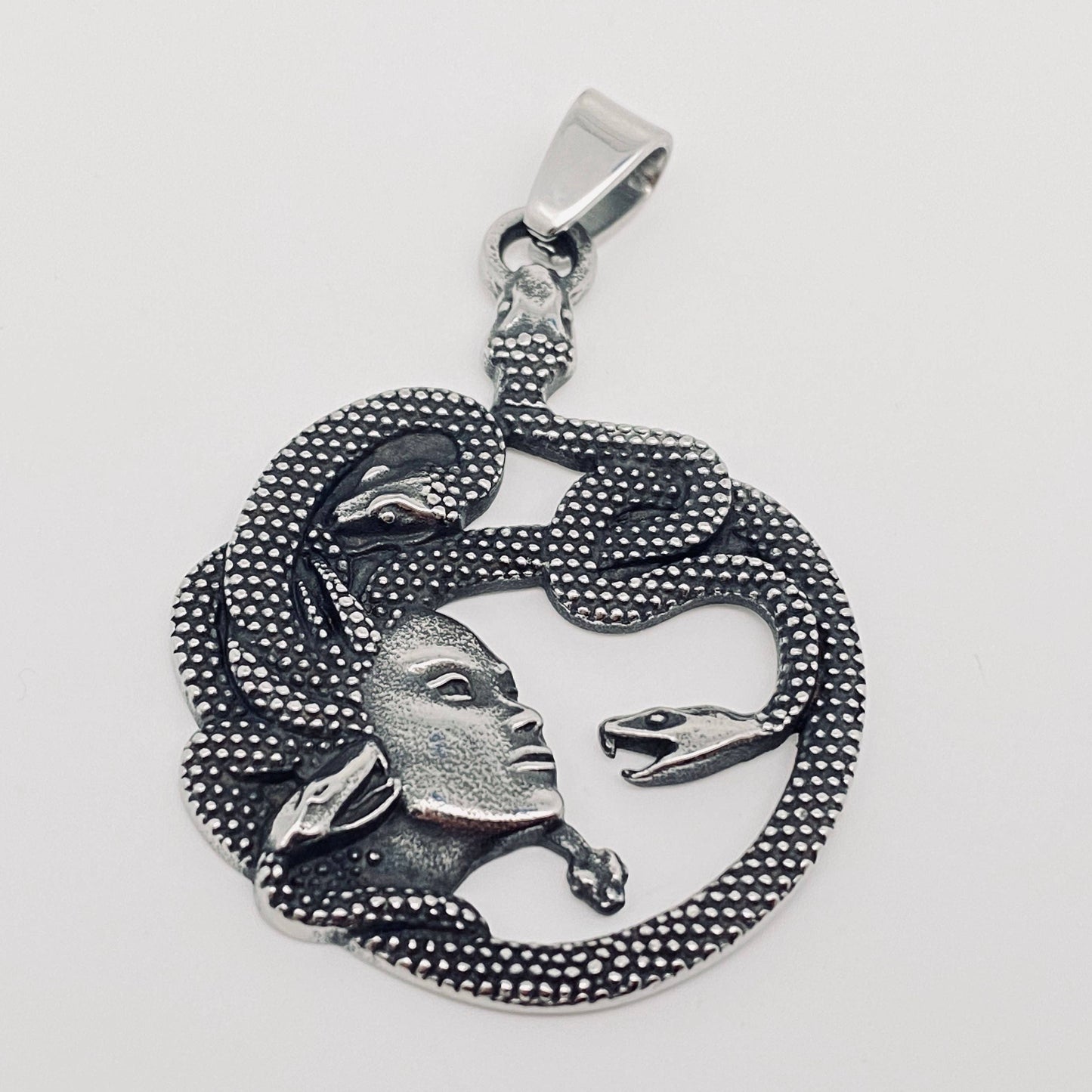 Medusa Snake Stainless Steel Pendant - MJ/MNP: Only pendant
