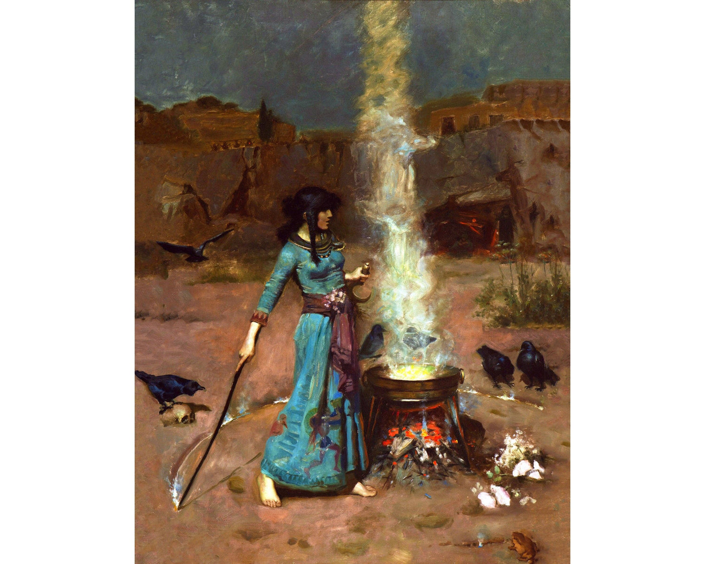 Vintage Sorceress | The magic circle | Antique Celtic art pr: 8x10 Inches