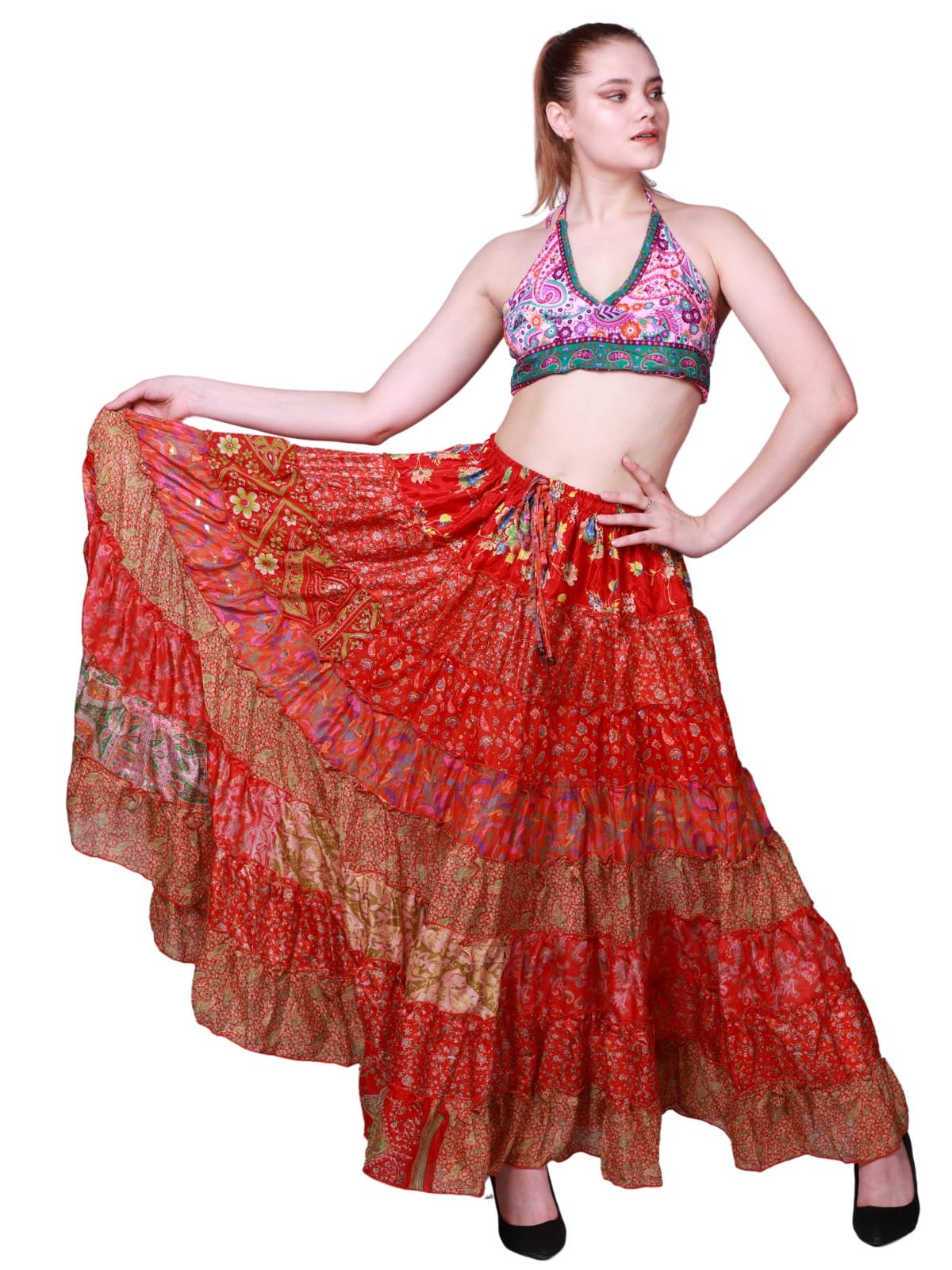 Women's Multi Layer Banjara skirts 7 Layer Mix Lot Wholesale
