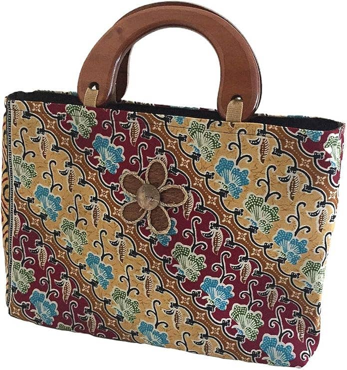 Batik Fabric Vintage Bohemian Tote Bag Purse - Multi Color